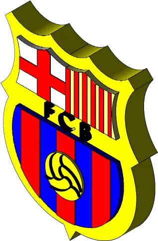 Barcelona 3d Logo Emblem Png Barcelona Logo