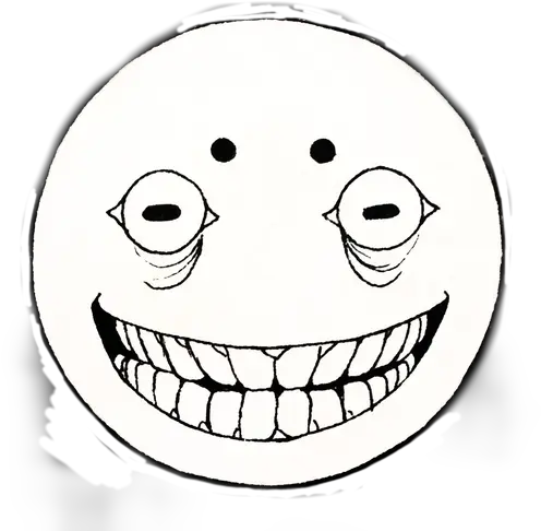 Doodle Creepy Cartoon Smile Png Creepy Smile Png