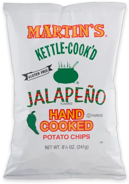 Martinu0027s Kettle Cooku0027d Potato Chips Jalapeno Martinu0027s Snacks Martins Jalapeno Chips Png Potato Chips Icon