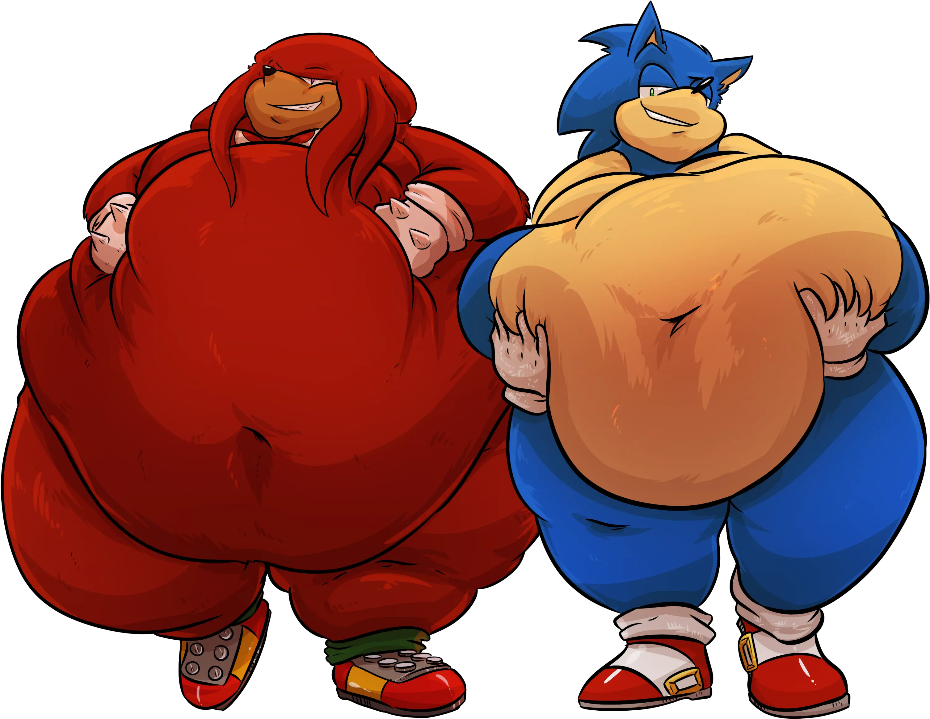 Sonic Knuckles Art Vertebrate Echidna Fat Sonic The Hedgehog Png Knuckles Png