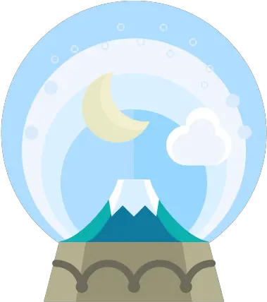 Cloud Decorate Decoration Moon Mountain Png Snowglobe Icon
