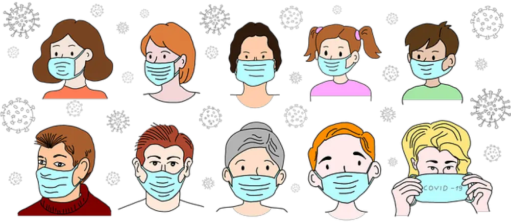 How To Combat Side Effects Of Wearing A Mask Craniofacial Ilustrasi Orang Memakai Masker Png Side Effects Icon