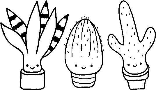 Mini Cactus Coloring Page Fruit Coloring Page Png Page Tear Png