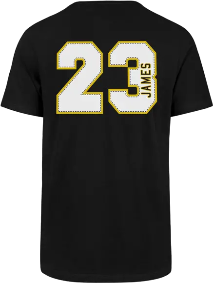 Los Angeles Lakers Lebron James 23 Short Sleeve Png Lebron James Lakers Png