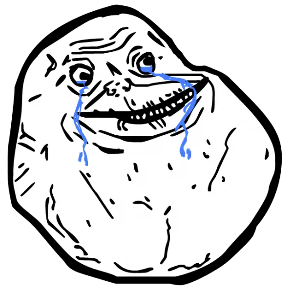 Troll Face Forever Alone Forever Alone Png Meme Faces Transparent Background