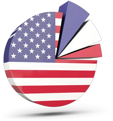 Pie Chart With Slices Illustration Of Flag United States Border Between France And Spain Png Pie Chart Png