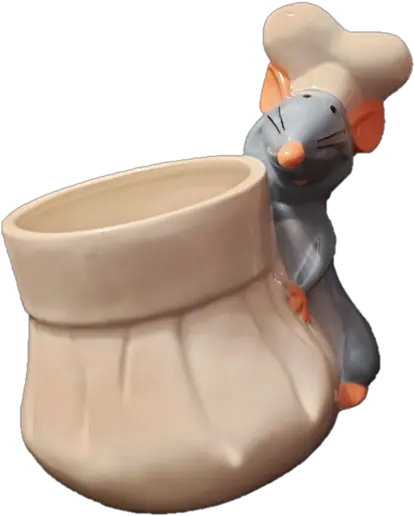 Rare Ceramic Ratatouille Utensil Holder Planter Disney Mouse Png Ratatouille Png