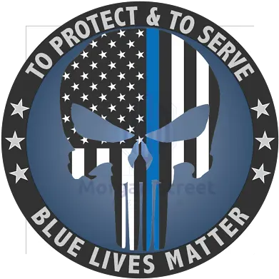 Punisher Police Blue Lives Matter American Flag 4u201d Car Or Truck Decal Sticker Ebay Emblem Png Punisher Png