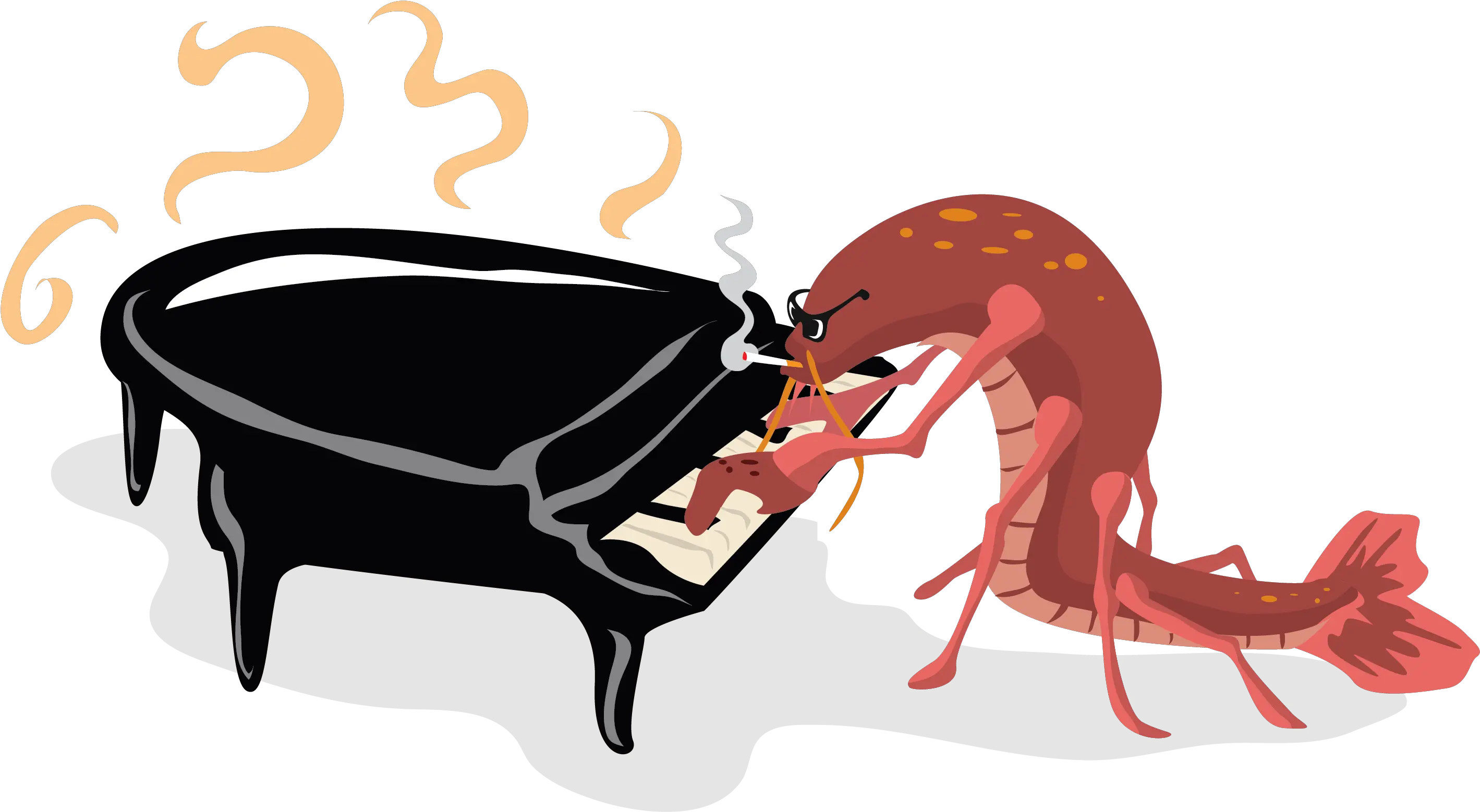 Crawfish Piano Player Clip Art New Orleans Free Vector Crawfish Playing Piano Png Crawfish Png