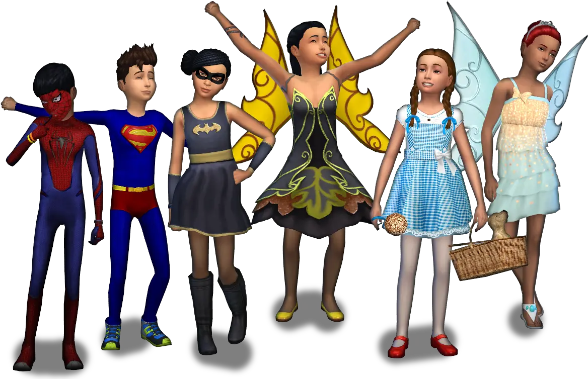 Download Sims Clothing Halloween Kids Sims 4 Halloween Costumes Png Halloween Costume Png png