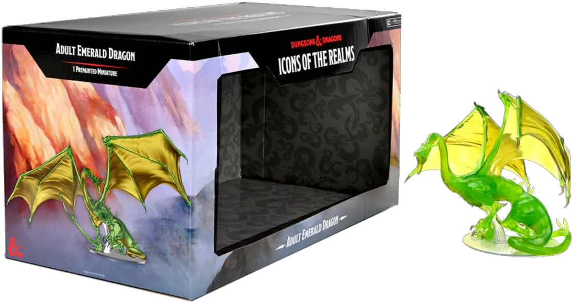 Dnd Icons Of The Realms Premium Figures Adult Dragon Emerald Png Icon