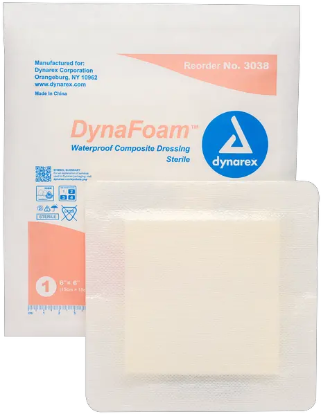 Dynafoam Waterproof Bordered Foam Dressing 4x4 Dyna Derm Png Bandage Png