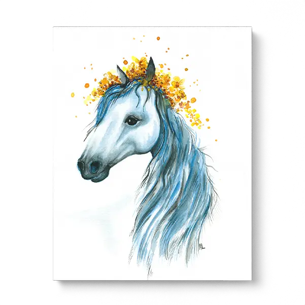 Metal Canvas And Fine Art Prints Wall Collective Pegasus Drawing In Colour Png Wall Art Png