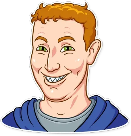 Download Free Png Zuckerberg Telegram Sticker Vkontakte Mark Cartoon Telegram Png