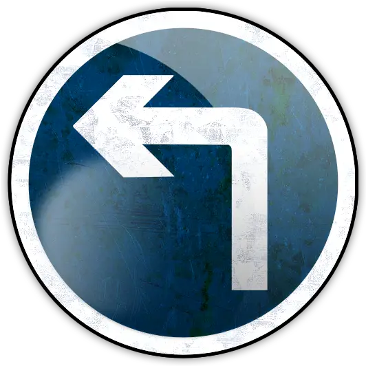 Turn Left Icon Barkerbadges Icons Softiconscom Traffic Sign Png Left Icon