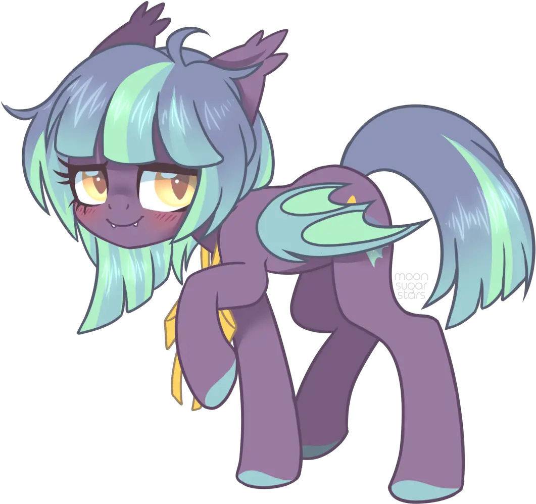 1459471 Artisttaesuga Bat Pony Blushing Colored Hooves Cartoon Png Pluto Transparent Background