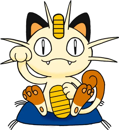 Lucky Cat Meowth Con Mèo Trong Pokemon Png Meowth Png