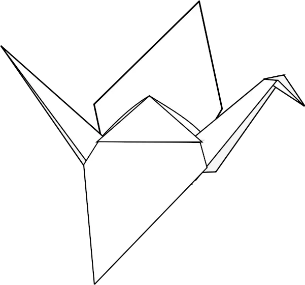 Origami Crane Vector Graphics Free Svg White Origami Bird Png Crane Icon Vector