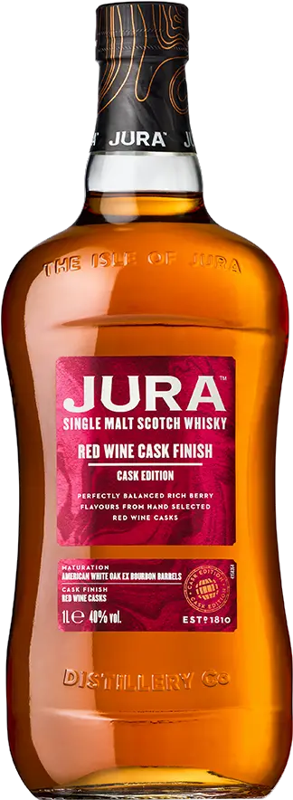 Jura Red Wine Cask Finish Edition Whisky Jura Solution Png Wine Transparent