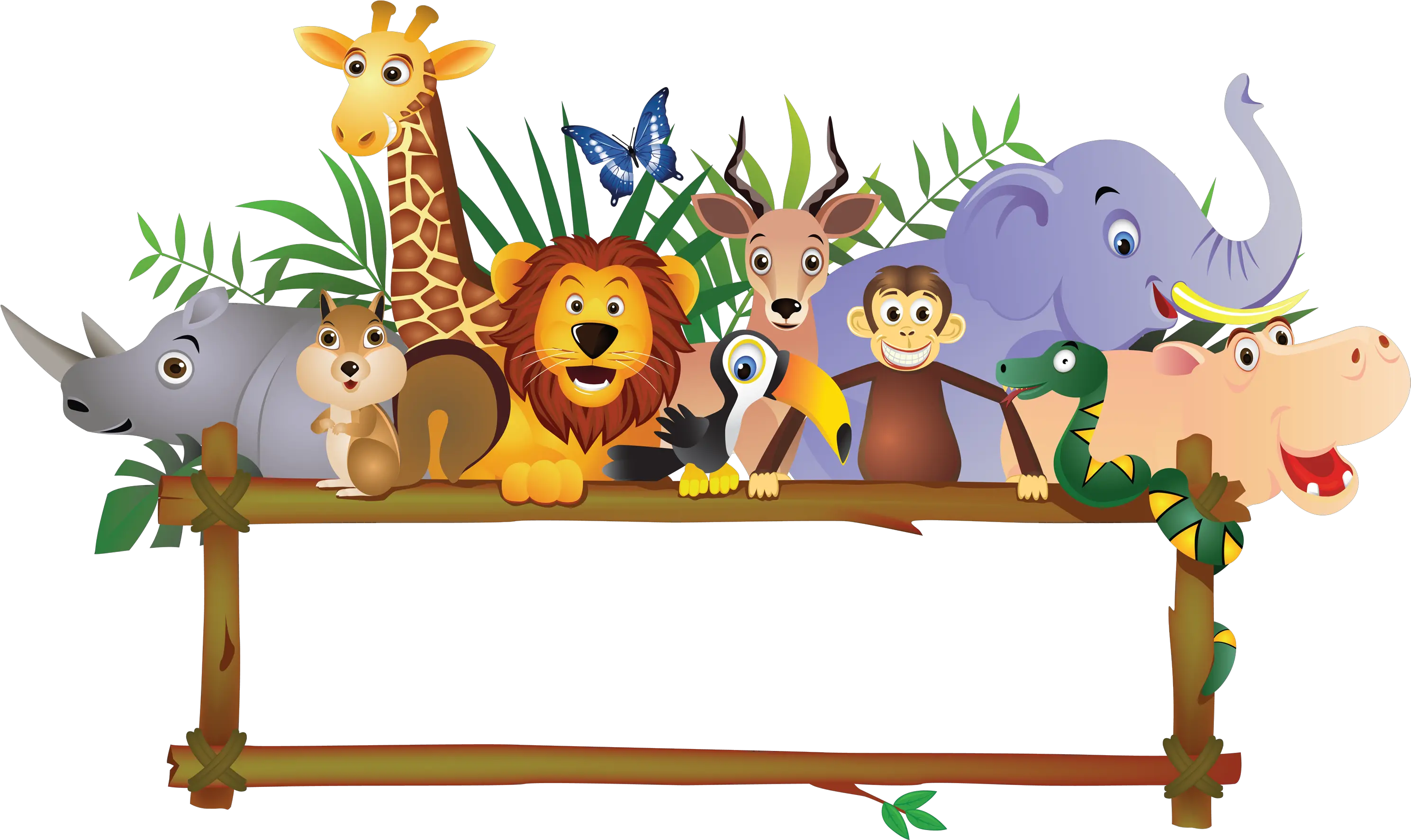 Download Baby Farm Animals Jungle Royalty Free Free Jungle Animal Border Clipart Png Jungle Png