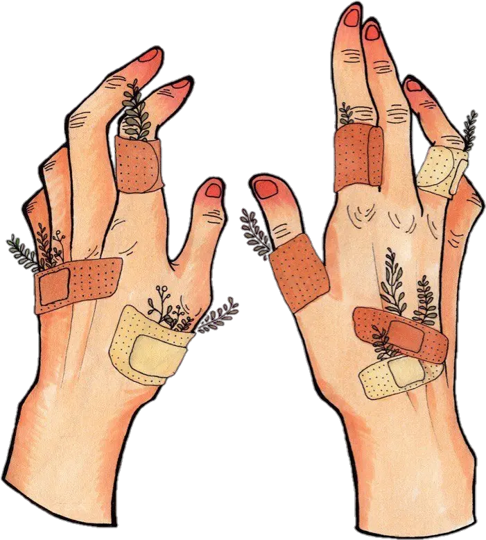 Download Tumblr Arm Arms Flower Flowers Leaf Leaves Bandaid Aesthetic Band Aid Drawing Png Bandaid Png