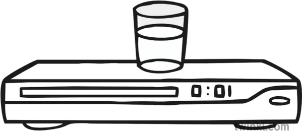 Dvd Player With Glass Of Water Dvd Player Black And White Clipart Png Dvd Icon Clipart