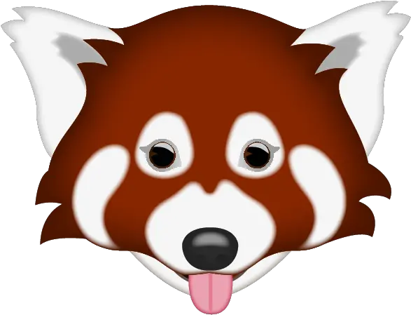 Emoji U2013 The Official Brand Red Panda Face With Tongue Illustration Png Panda Emoji Png