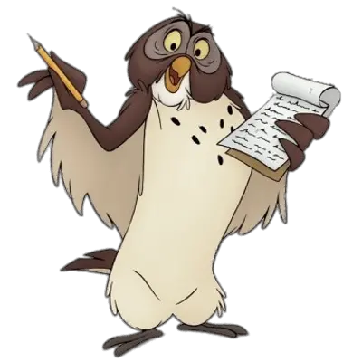 Winnie The Pooh Owl Writing Transparent Png Stickpng Owl Winnie The Pooh Writing Png
