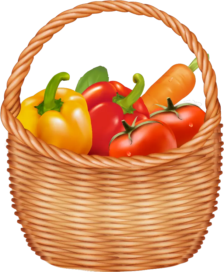 Vegetable Basket Clipart Fruits And Vegetables In Basket Clipart Png Basket Transparent