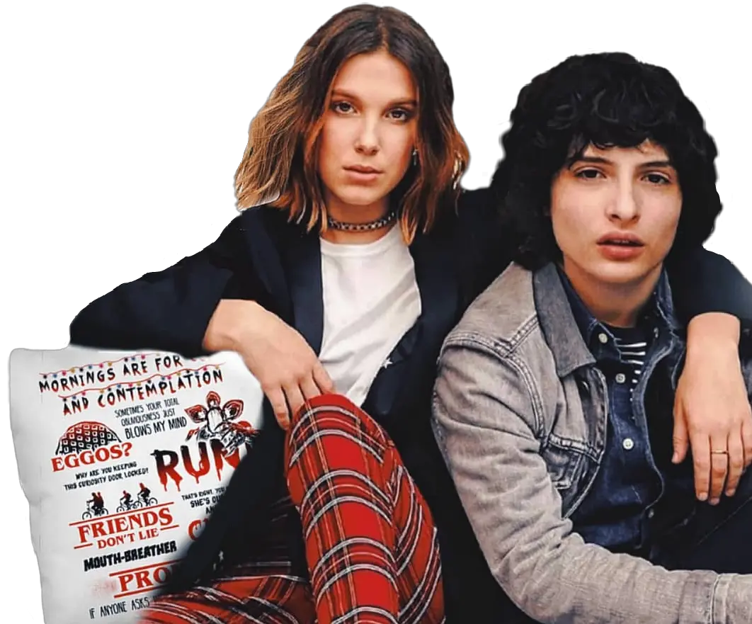 Fille Milliebobbybrown Sticker By Finn Wolfhard Millie Bobby Brown And Finn Wolfhard Bilder Png Finn Wolfhard Png