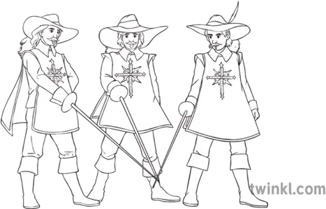 The Three Musketeers Ks3 Black And Three Musketeers Black And White Png 3 Musketeers Logo