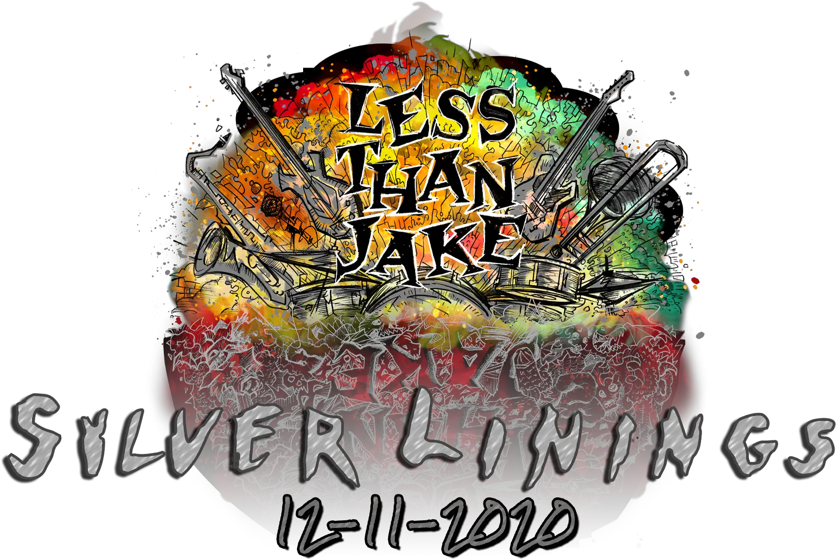 Less Than Jake Silver Linings Messy Png Nofx Logo