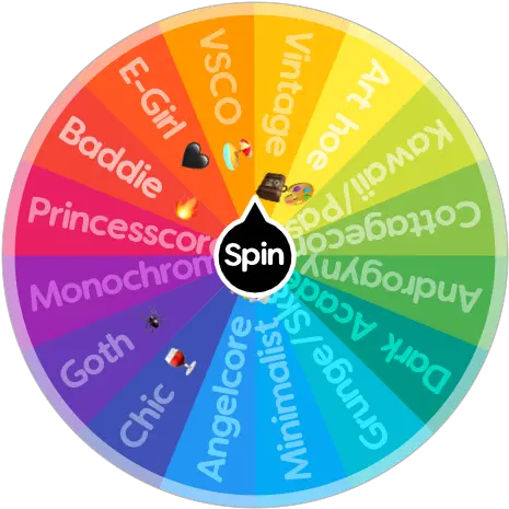 Aesthetics Wheel Spin The App Random Aesthetic Generator Wheel Png Tiktok App Icon Aesthetic