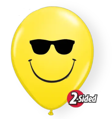 Emoji Sunglasses Smile Face 11 Latex Balloons 50 Pk Party Smiley Face Png Sunglasses Emoji Png