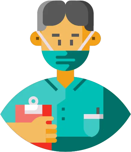 Avatar Frontliner Male Medical Staff Food Delivery Man Icon Png Nurse Icon Free