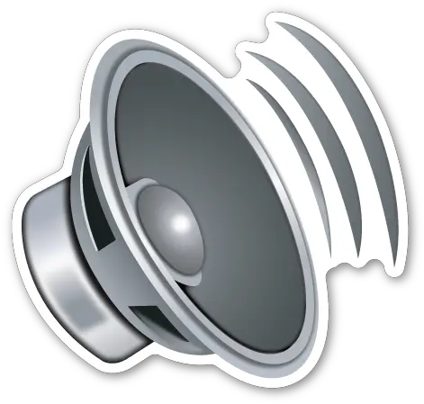 Download Speaker With Three Sound Waves Speaker Sticker Png Wave Emoji Png