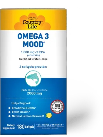 Omega 3 Mood Country Life Vitamins Omega 3 Mood Country Life Png Epa Icon