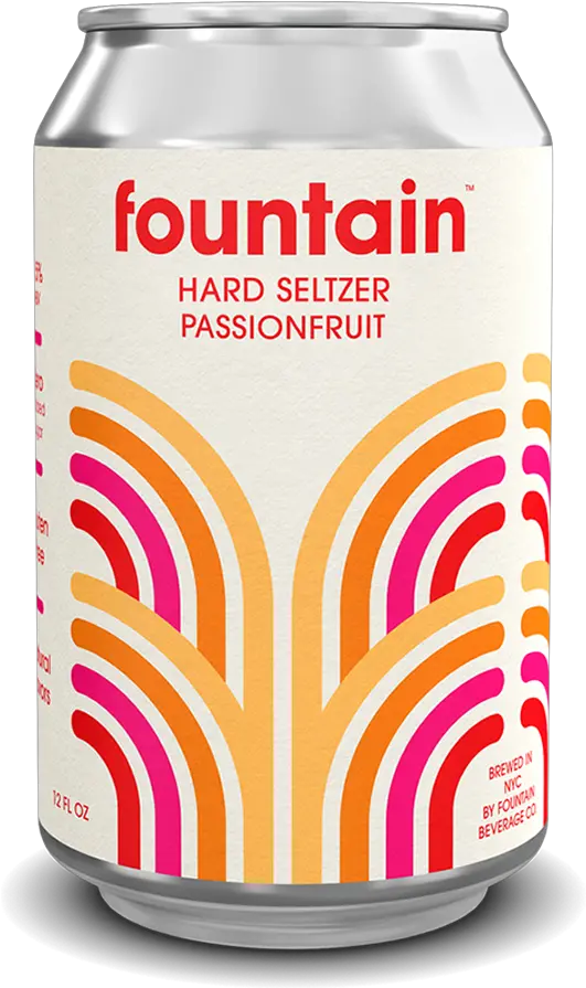 Fountain Craft Hard Seltzer Passionfruit 12 X 355ml Fountain Hard Seltzer Png Fountain Drink Png