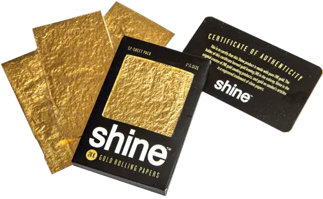 Shine 24k Gold Rolling Papers Png