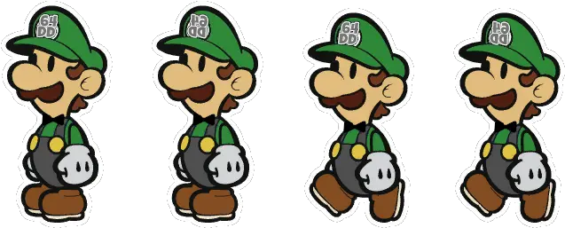 Download Hd I Paper Mario Luigi Sprite Transparent Png Paper Mario And Luigi Mario And Luigi Transparent