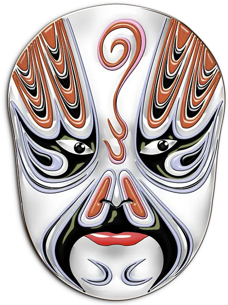 Peking Opera Face Paint Masks Chong Houhu Shower Curtain Peking Opera Png Face Paint Png