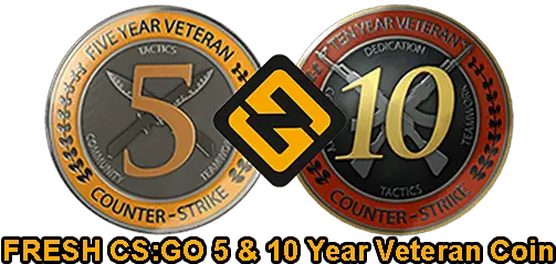 Csgo 5 U0026 10 Year Veteran Coin Fresh Account Good Life Recordings Png Csgo Png