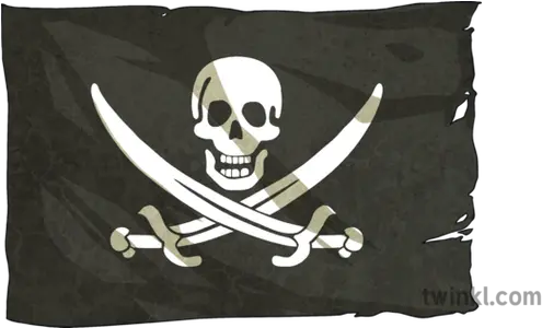 Pirate Flag 1 Jolly Roger Skull And Cross Bone Ks2 Pirate Flag Png Pirate Flag Png