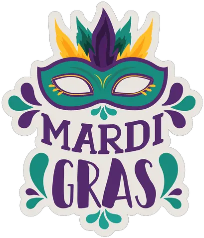 Mardi Gras Domino Mask Sticker Transparent Png U0026 Svg Illustration Mardi Gras Beads Png