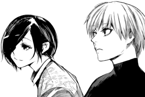 Touka Kirishima And Ken Kaneki Manga Touka And Kaneki Png Tokyo Ghoul Transparent