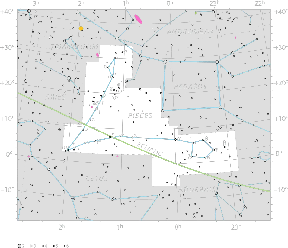 Pisces The Fishes Constellation Facts Sky Charts Stars Map Png Pisces Png