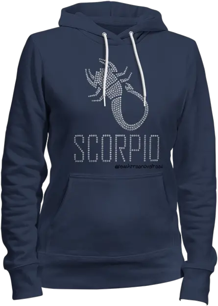 Scorpio Horoscope Rhinestone Ladies Hoodie U2013 Peachtree Noveltees Hoodie Png Scorpio Png