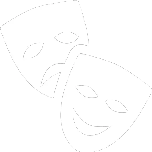 White Theatre Masks Icon Theater Icon Png White Drama Masks Png