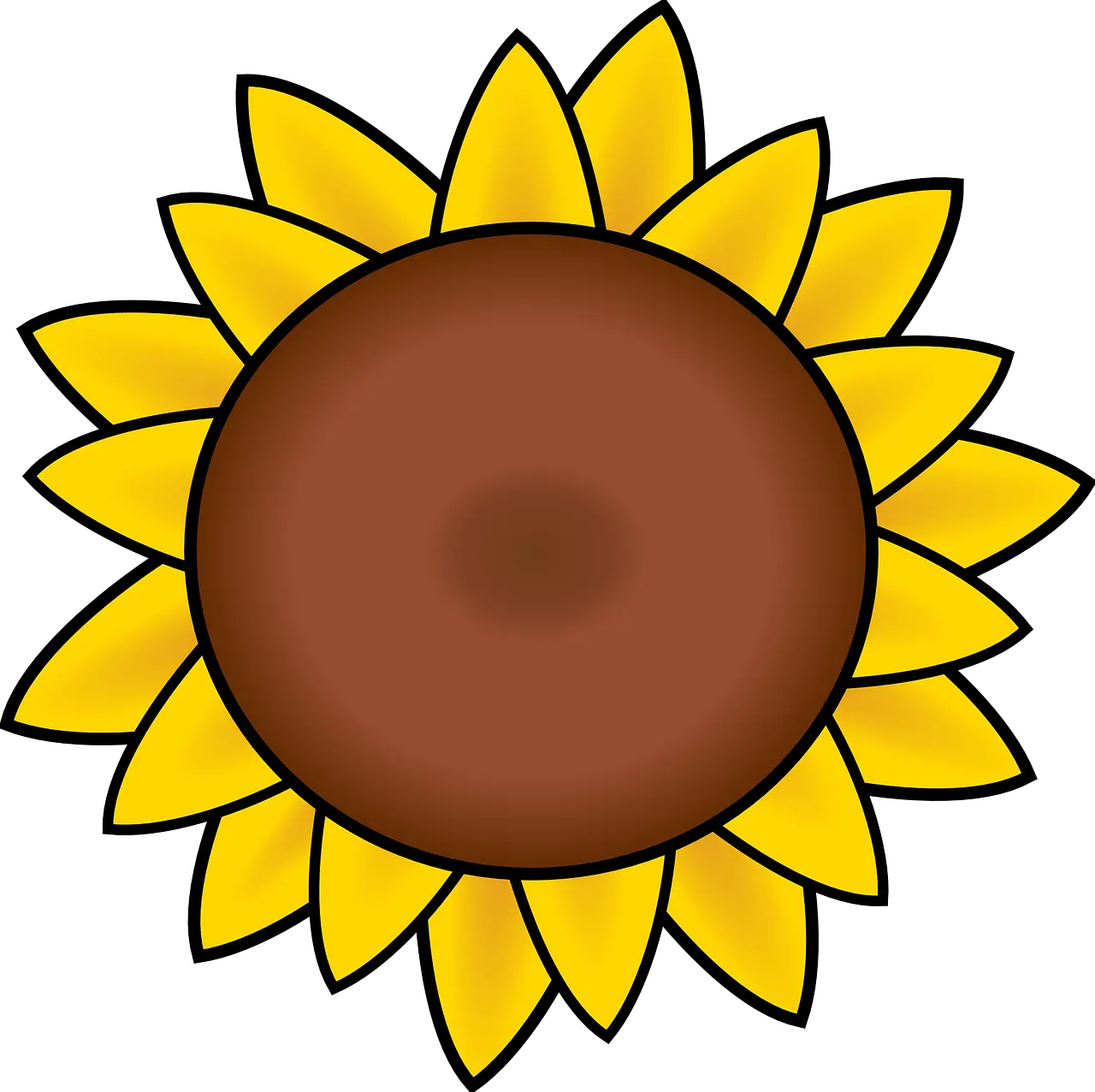 Flower Circle With Sunflowers Png