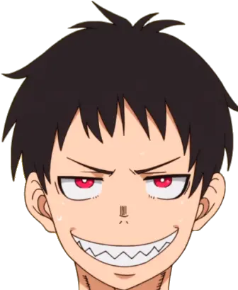 Shinrascarysmile Discord Emoji Shinra Kusakabe Sticker Png Creepy Smile Png